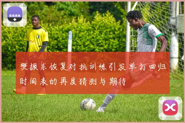樊振东恢复对抗训练引发单打回归时间表的再度猜测与期待